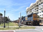 CSX freight heading away from Kissimmee / Amtrak Station